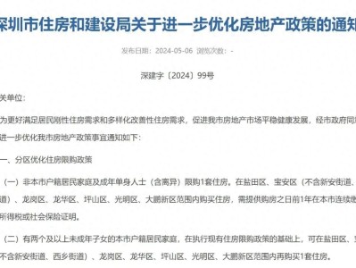 深圳购房政策低于预期，对比前后版本及作用引发猜想