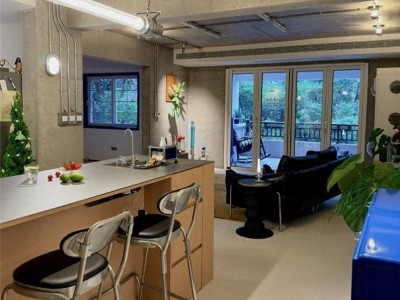 70㎡客厅装成‘毛坯风’走红！不吊顶不砌墙超有格调