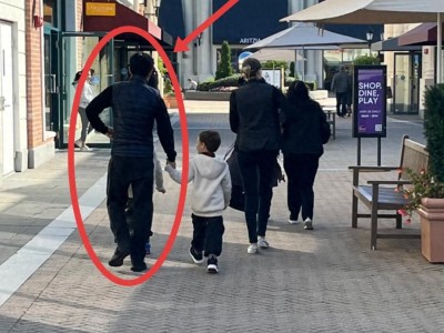 温哥华街头偶遇撒贝宁一家，儿女双全超幸福