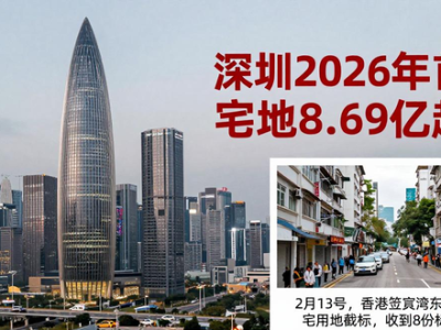 深圳2026年首宗宅地8.69亿起拍 北京2宗地块预申请46.81亿