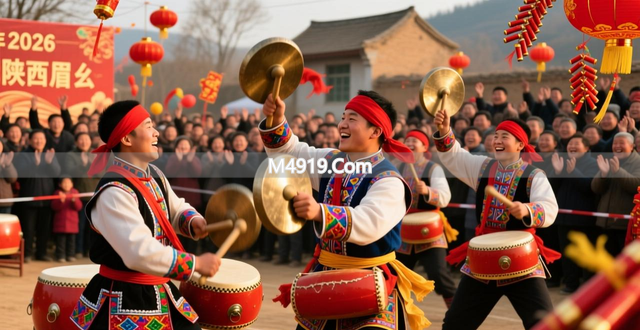 2026 年陕西眉县元宵节锣鼓大赛精彩开赛，各镇街队伍齐聚竞技