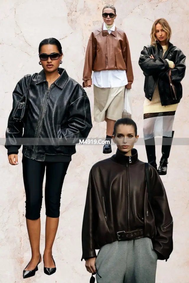 2026年春季外套流行趋势：中性风革新，皮夹克与短款风衣成热门