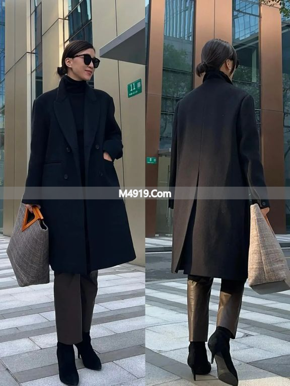 50+女性冬日穿搭秘籍：长大衣直筒裤皮草穿出优雅气场