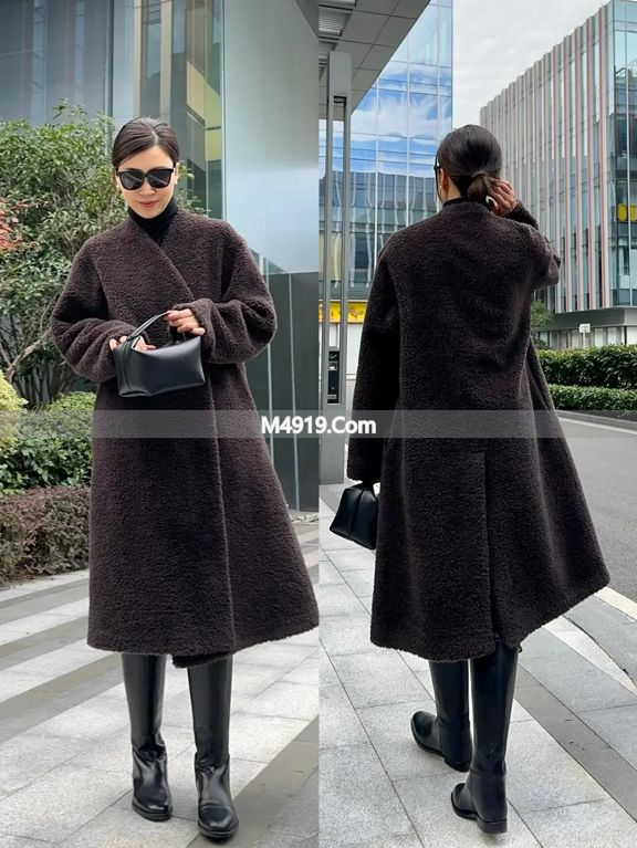 50+女性冬日穿搭秘籍：长大衣直筒裤皮草穿出优雅气场