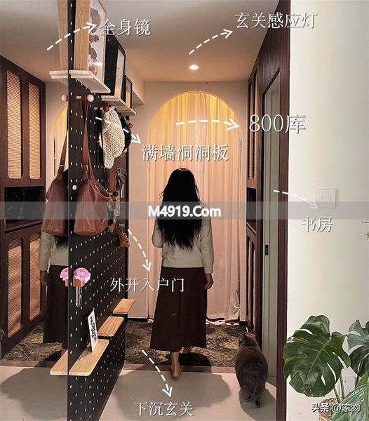 100㎡户型巧布置！玄关、书房等小空间好看又实用