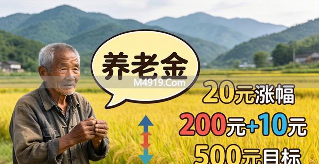 2026年养老金涨20元，70岁以上农民能领500元吗？
