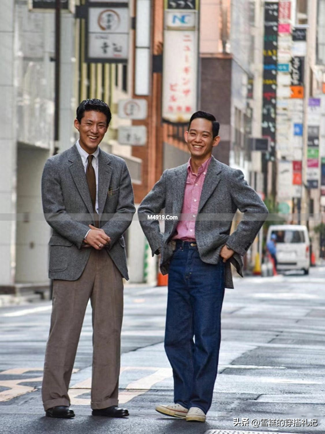 中国与日本男人颜值体态差别大？看日本中年大叔穿搭体态秘诀