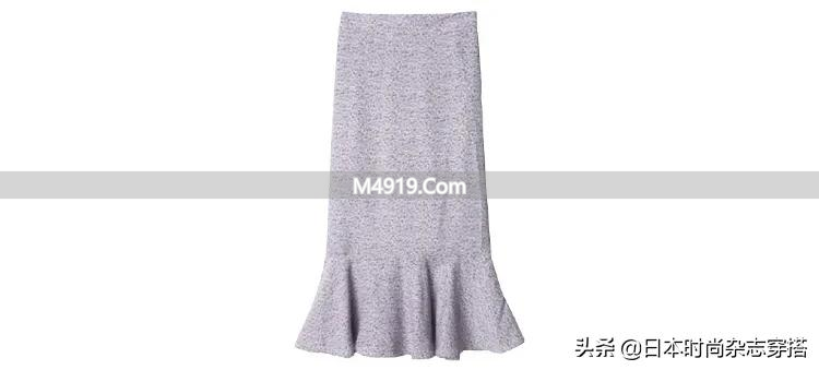 适合匀称胯小女生的修身人鱼半裙及多样穿搭示范