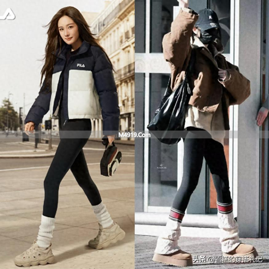 杨幂带火羽绒服搭无痕裤，时髦显瘦，年轻女性赶紧学