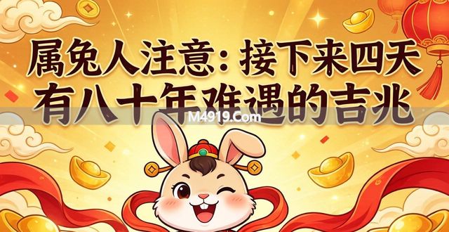 _巨款将至，卯兔：四日内，必有“喜事”从天而降，八十年难遇吉兆_巨款将至，卯兔：四日内，必有“喜事”从天而降，八十年难遇吉兆