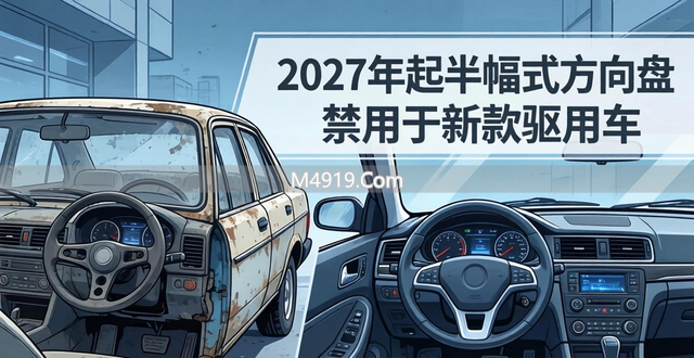 2027 年起半幅式方向盘禁用于新款乘用车，安全硬伤成焦点