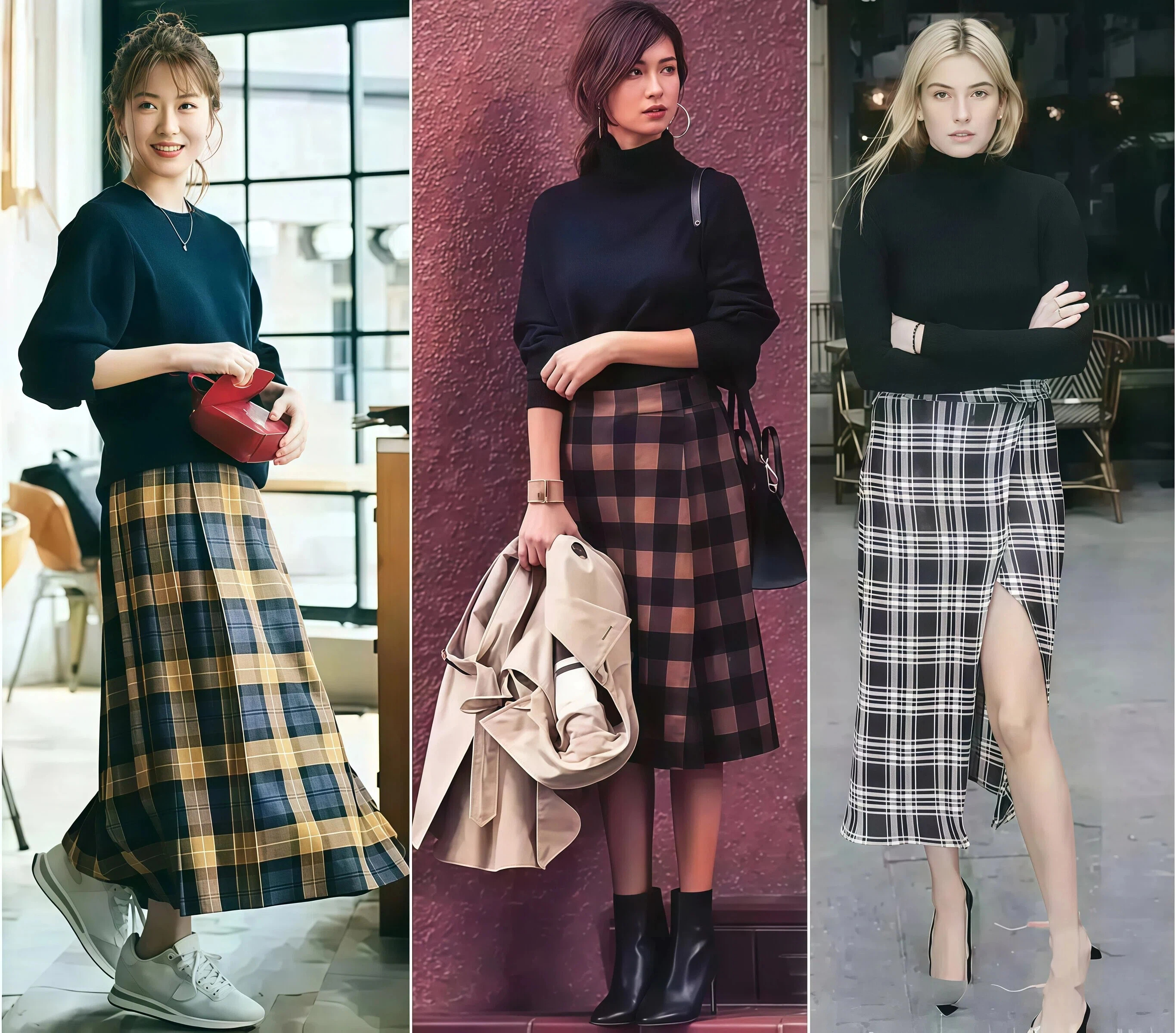 黑色毛衣春季穿搭指南 显瘦时髦搭配技巧