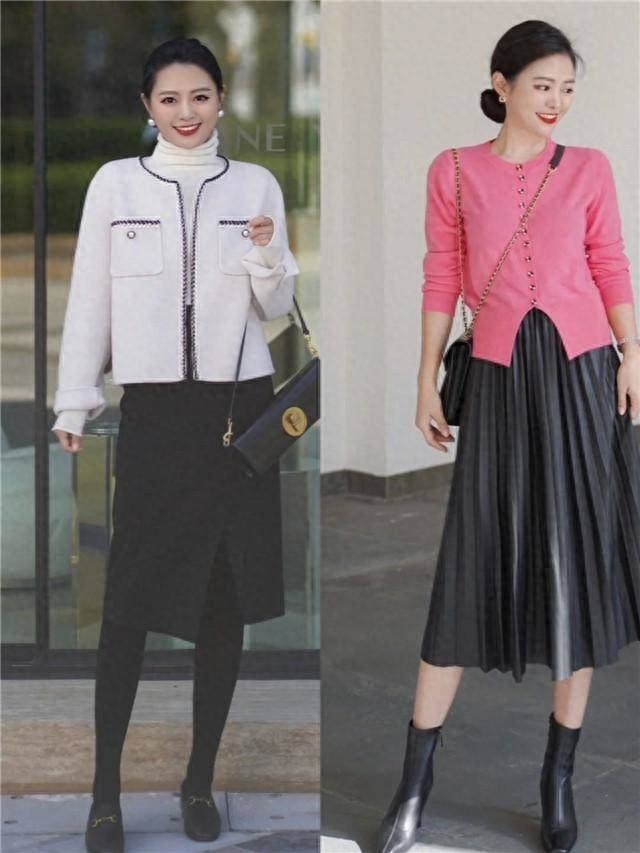 早春最省心搭配！毛衣+半身裙，中年女人这样穿太棒了