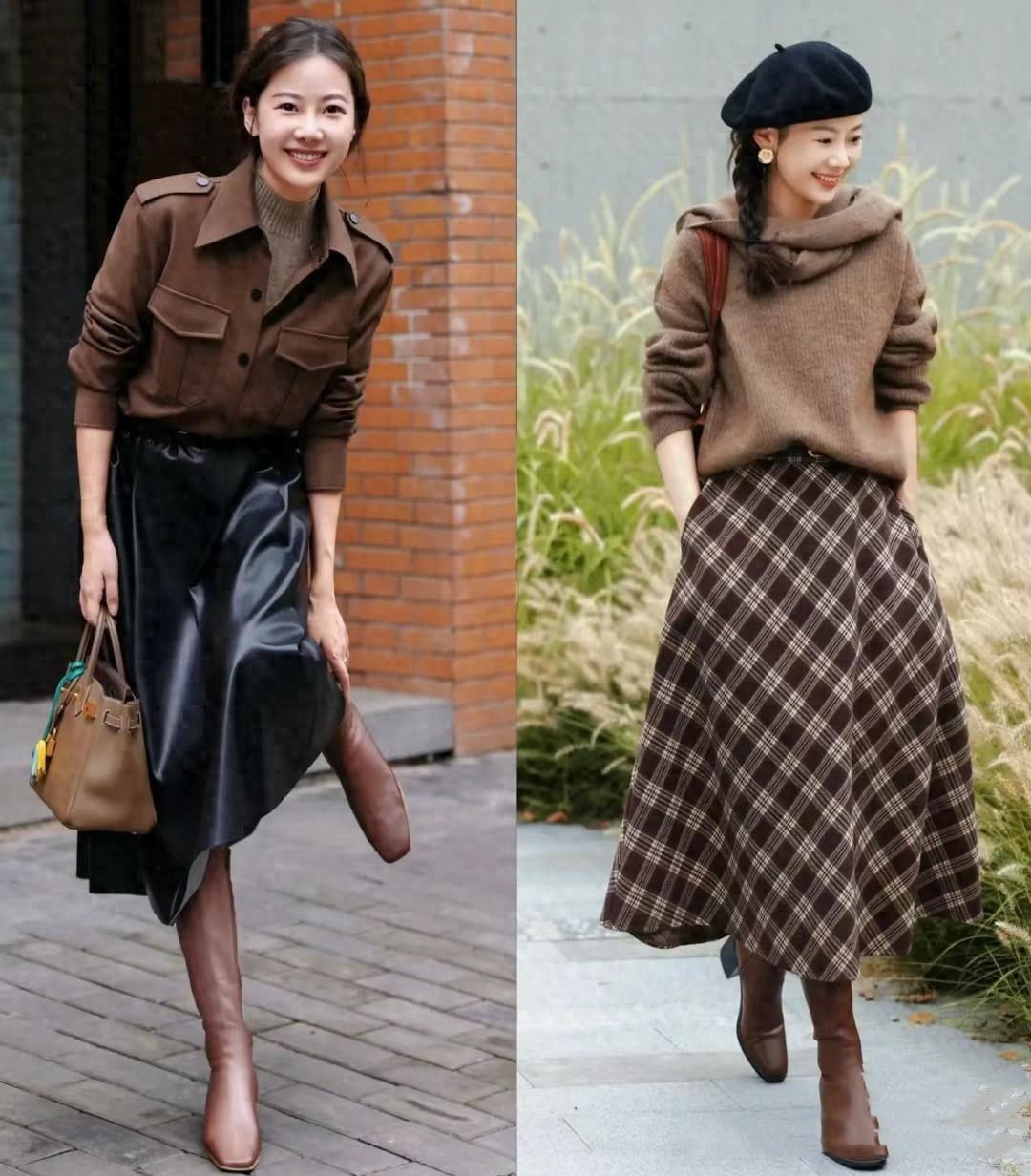 中年秋冬半身裙__中老年毛线半身裙的织法