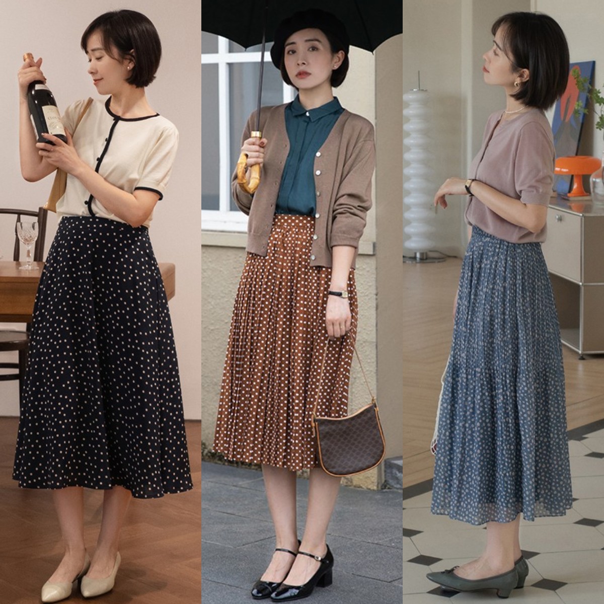 _中年秋冬半身裙_中老年毛线半身裙的织法