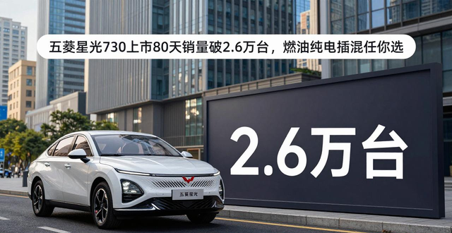五菱星光730上市80天销量破2.6万台，燃油纯电插混任你选