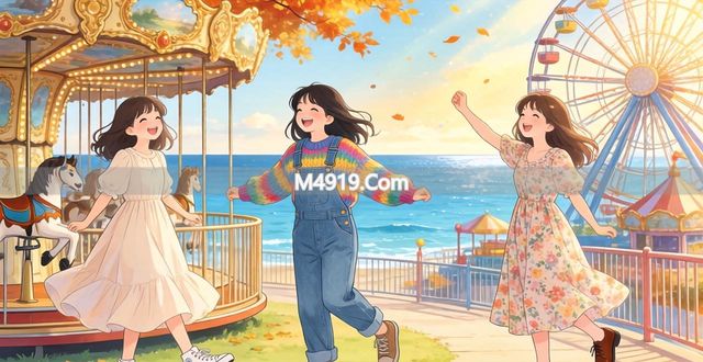 秋季出游穿搭图片：海边都市游乐园，3套风格不重样